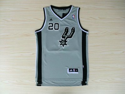 Maillot De Basket San Antonio Spurs Manu Ginobili 20 Tissus Sportif Fans Edition The New Season New Gris